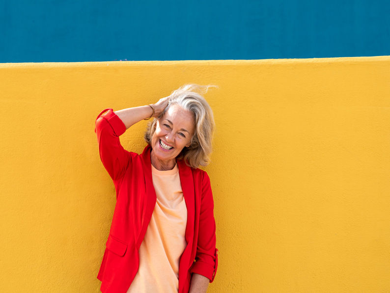 Lady Leaning On Wall Taller