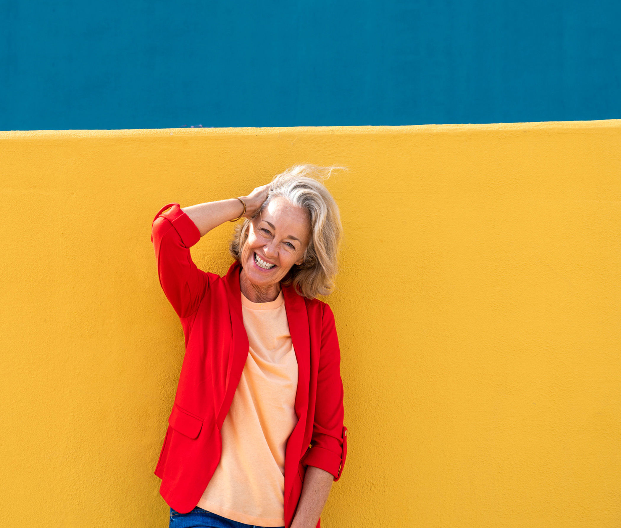 Lady Leaning On Wall Taller