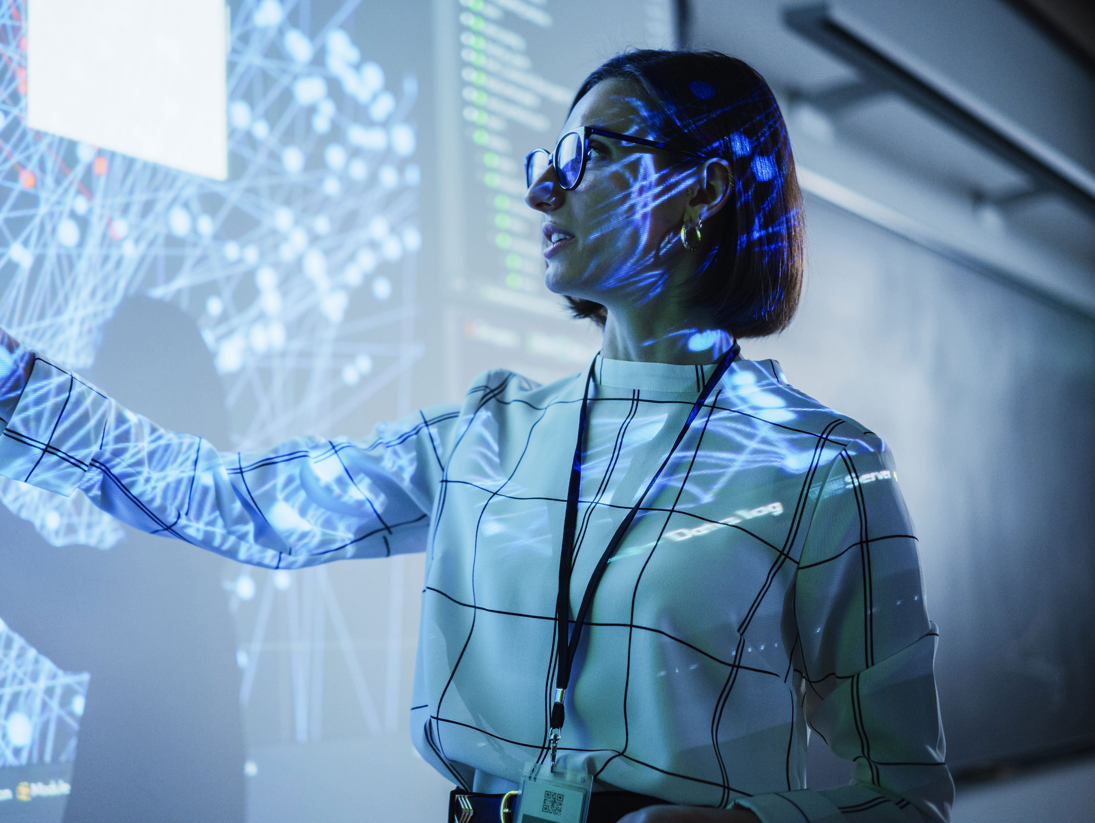 Teacher Giving A Data Science Presentation