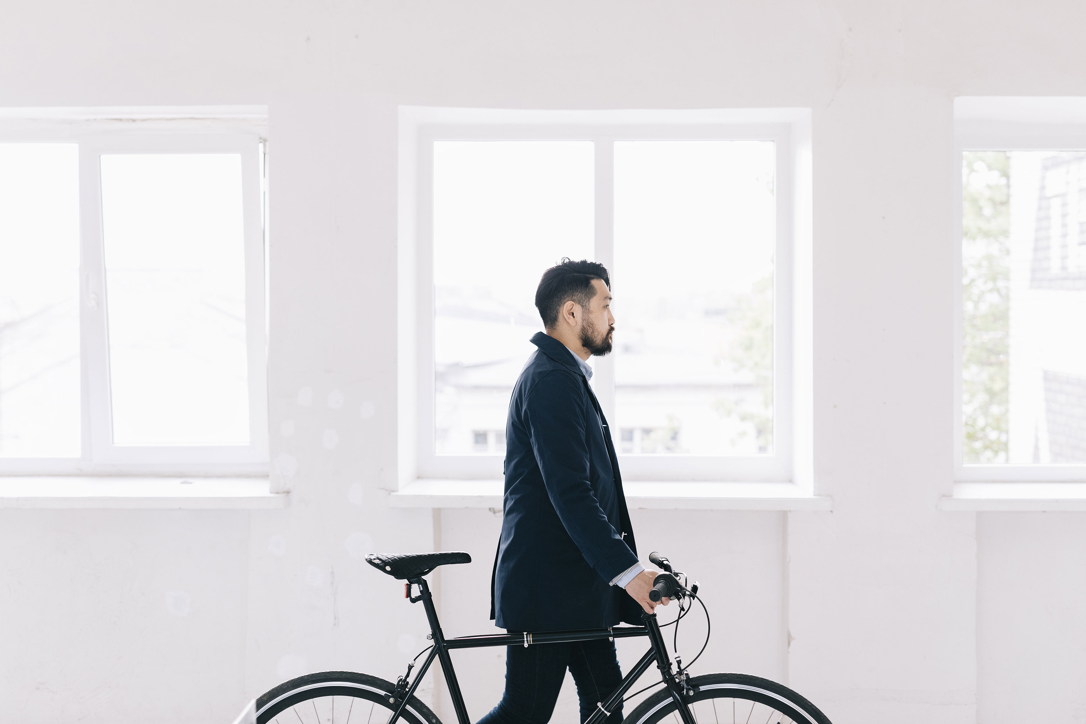 Entrepreneur Commuting To Work