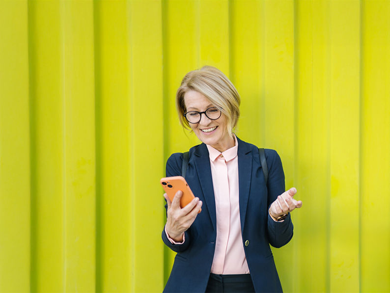 A digital image with three horizontal sections: a top strip of colorful vertical lines, a wide yellow band in the middle, and a large black section at the bottom.