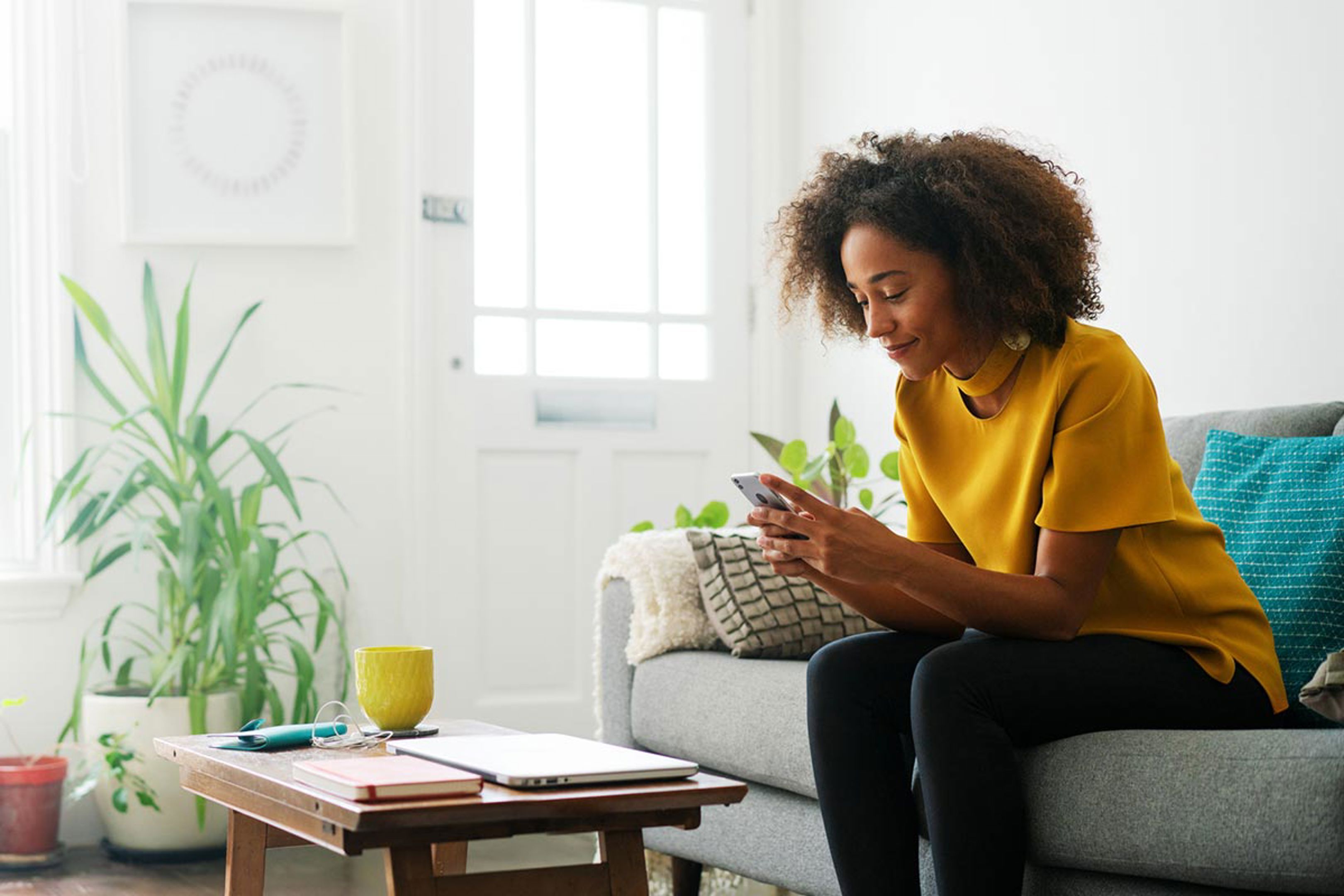 Woman With Yellow Jumper