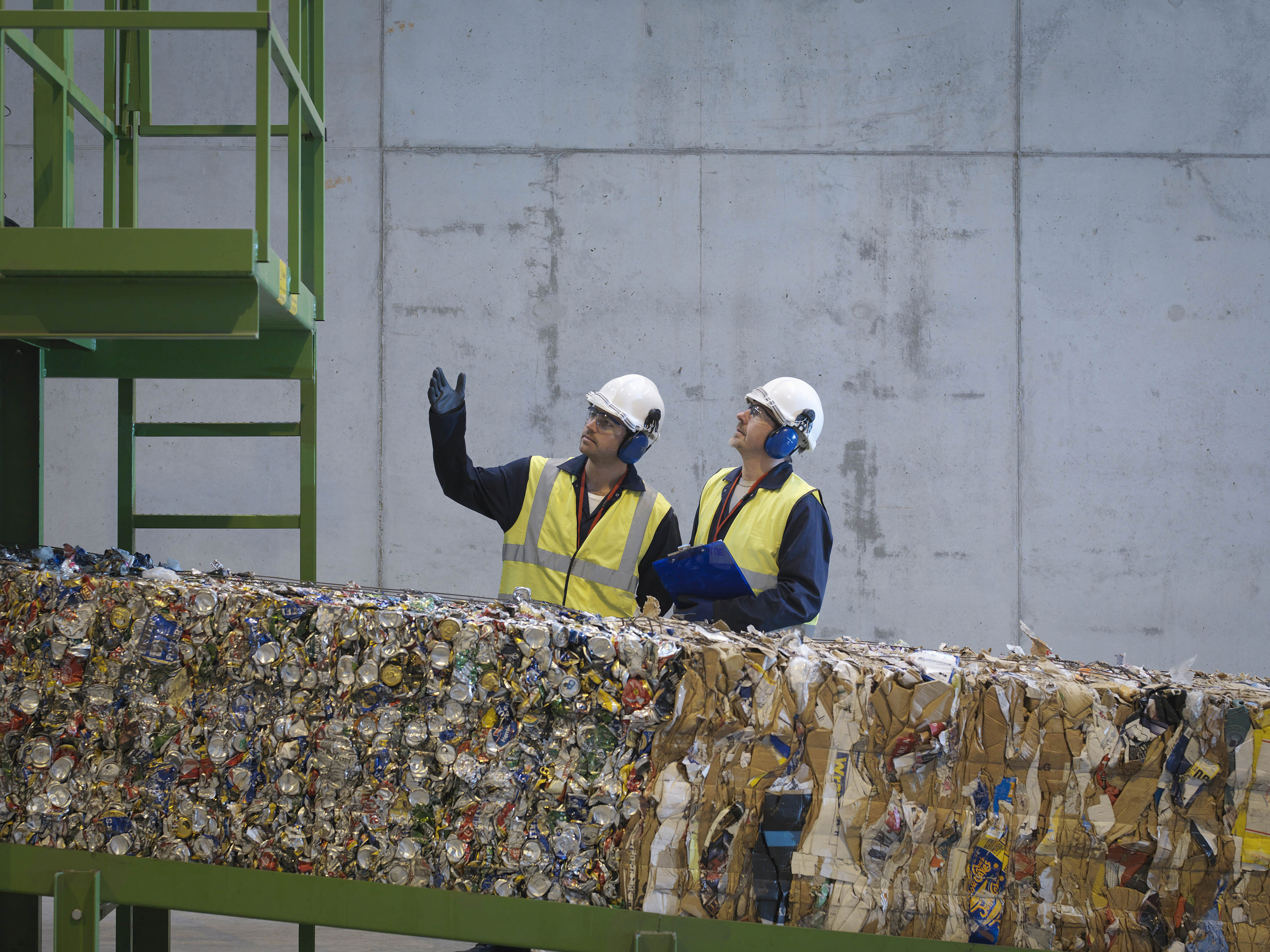 Workers In Recycle Plant